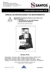 Santos 26 Manual De Instrucciones Y De Mantenimiento