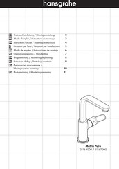 Hansgrohe Metris Puro 31167000 Modo De Empleo / Instrucciones De Montoje