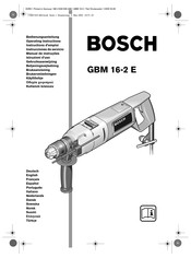 Bosch GBM 16-2 E Instrucciones De Servicio