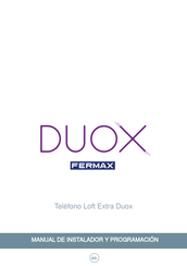 Fermax Duox Loft Extra Manual De Instalador Y Programación