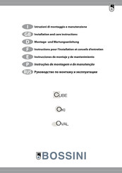 Bossini Oval Instrucciones De Montaje Y De Uso