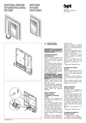 Bpt XKP/200+XKP/85 Manual De Instrucciones