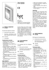 Bpt XV/200 Manual De Instrucciones