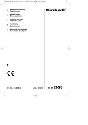 EINHELL BG-ET 2620 Manual De Instrucciones