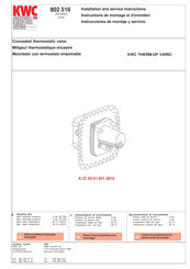 Kwc THERM-UP VARIO 802 516 Instrucciones De Montaje Y Servicio