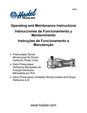 Haskel 29230 Instrucciones De Funcionamiento