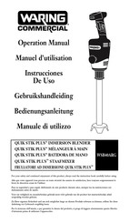 Waring Commercial QUIK STIK PLUS WSB40ARG Instrucciones De Uso