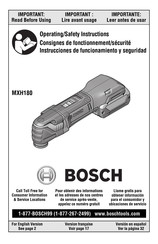 Bosch MXH180 Instrucciones De Funcionamiento Y Seguridad