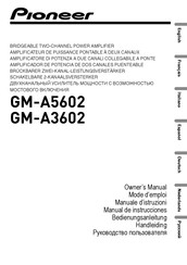 Pioneer GM-A3602 Manual De Instrucciones