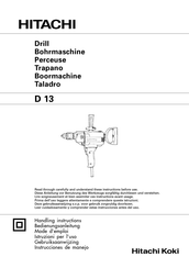 Hitachi D 13 Instrucciones De Manejo