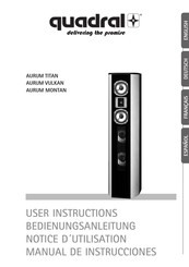 quadral AURUM VULKAN Manual De Instrucciones