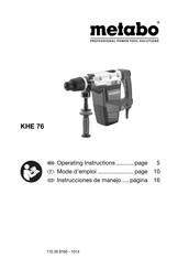 Metabo KHE 76 Instrucciones De Manejo