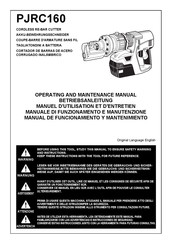 Max PJRC160 Manual De Funcionamiento Y Mantenimiento