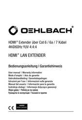 Oehlbach HDMI LAN EXTENDER Manual Del Usuario