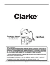 Clarke Nap Sac 120V HP Manual Del Operador