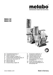 Metabo MAG 32 Manual Original