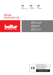 baltur BTG 11P Manual De Instrucciones