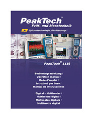 Peaktech 3335 Manual De Instrucciones