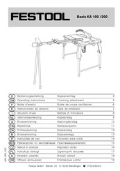 Festool Basis KA 200 Instrucciones De Servicio