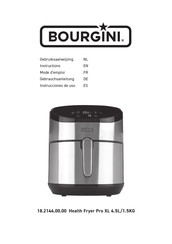 Bourgini Health Fryer Pro XL Instrucciones De Uso