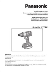 Panasonic EY7542 Manual De Instrucciones