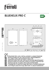 Ferroli BLUEHELIX PRO C Instrucciones De Uso, Instalación Y Mantenimiento