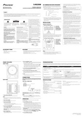 Pioneer S-RS3SW Manual De Instrucciones