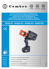 Cembre B500T-KV Manual De Uso