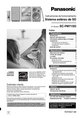 Panasonic SC-PM71SD Instrucciones De Funcionamiento