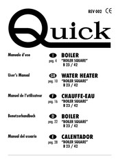 Quick BOILER SQUARE B23 Manual Del Usuario