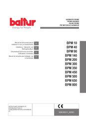 baltur BPM 350 Manual De Instrucciones Para La Instalación, El Uso Y El Mantenimiento