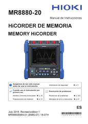 Hioki MR8880-20 Manual De Instrucciones