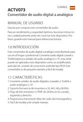 nimo electronic ACTV073 Manual De Usuario