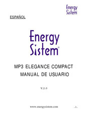 ENERGY SISTEM MP3 ELEGANCE COMPACT Manual De Usuario