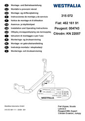 Westfalia 315 072 Instrucciones De Montaje