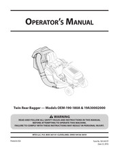 MTD OEM-190-180A Manual Del Usuario