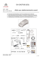 CITROEN 16 102 791 80 Instrucciones De Montaje Para Uso Profesional