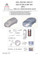 CITROEN 16 102 791 80 Instrucciones De Montaje Para Uso Profesional