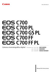 Canon EOS C700 PL Manual De Instrucciones