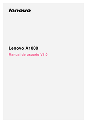 Lenovo A1000 Manual De Usuario