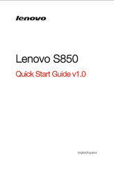 Lenovo S850 Guia De Inicio Rapido