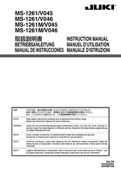 JUKI MS-1261M/V045 Manual De Instrucciones