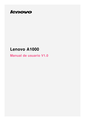 Lenovo A1000 Manual De Usuario