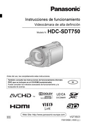 Panasonic HDC-SDT750 Instrucciones De Funcionamiento