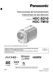 Panasonic HDC-SD10 Instrucciones De Funcionamiento