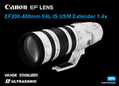 Canon EF200-400mm f/4L IS USM Extender 1.4x Manual De Instrucciones