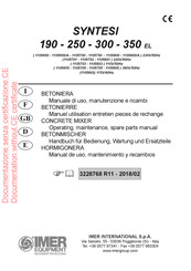 IMER 1105700 Manual De Uso, Mantenimiento Y Recambios