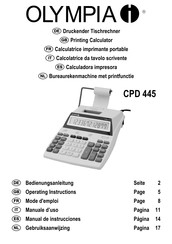 Olympia CPD 445 Manual De Instrucciones