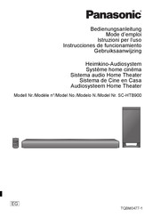 Panasonic SC-HTB900 Instrucciones De Funcionamiento