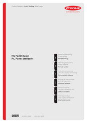 Fronius RC Panel Basic Manual De Instrucciones